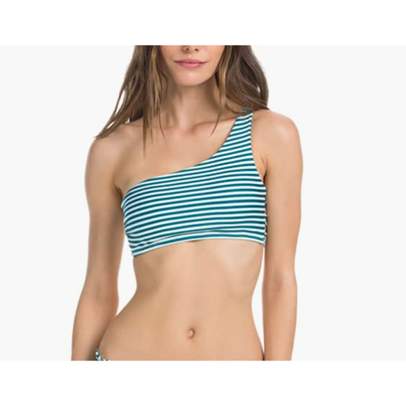 ISABELLA ROSE Avalon Green Strappy Asymmetrical Bikini Top Small 4-6 - Picture 1 of 3